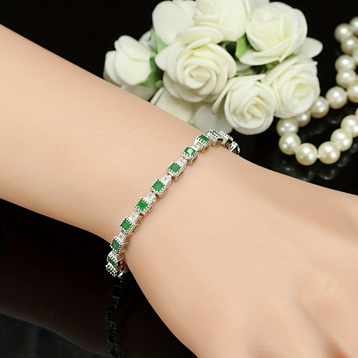 Zirconia Square Tennis Bracelet