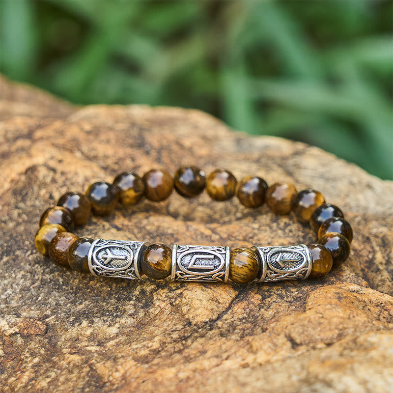 Rune Crystal Beaded Bracelet