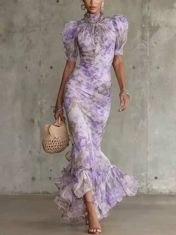Eugenia | Floral Puff Sleeve Maxi Dress