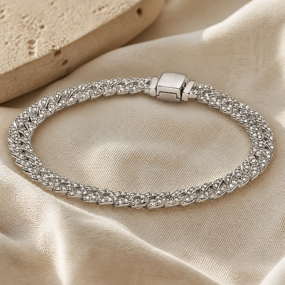Pave Cuban Gold Bracelet