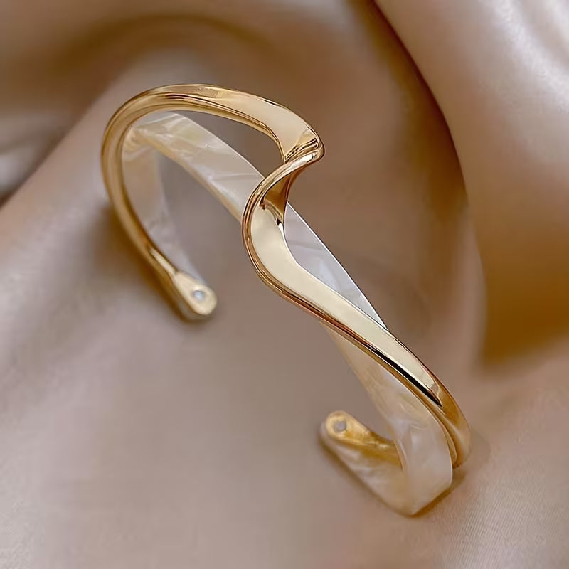 White Opal Gold Bracelet