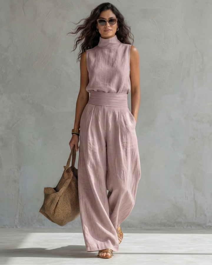 Maria | Elegant Wide-Leg Pants and Top Set