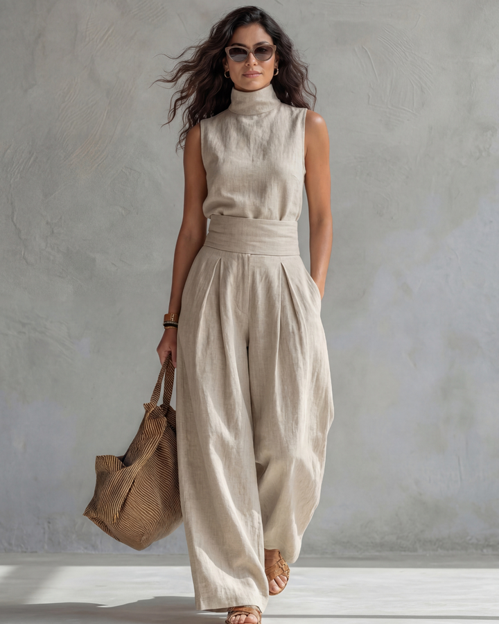 Maria | Elegant Wide-Leg Pants and Top Set