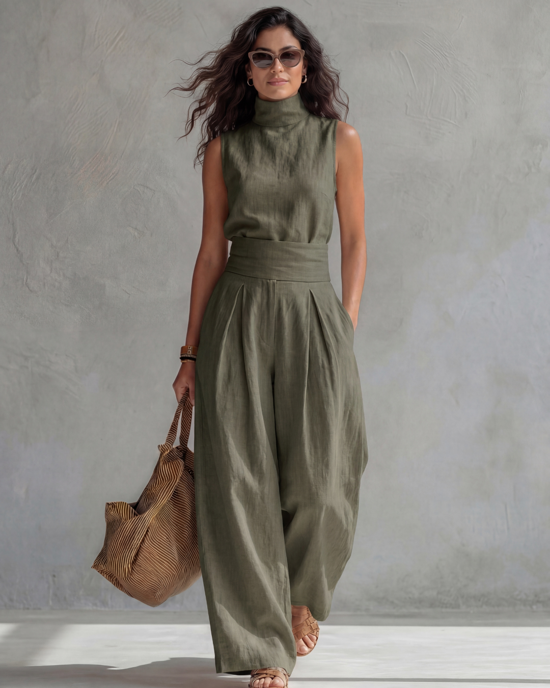 Maria | Elegant Wide-Leg Pants and Top Set