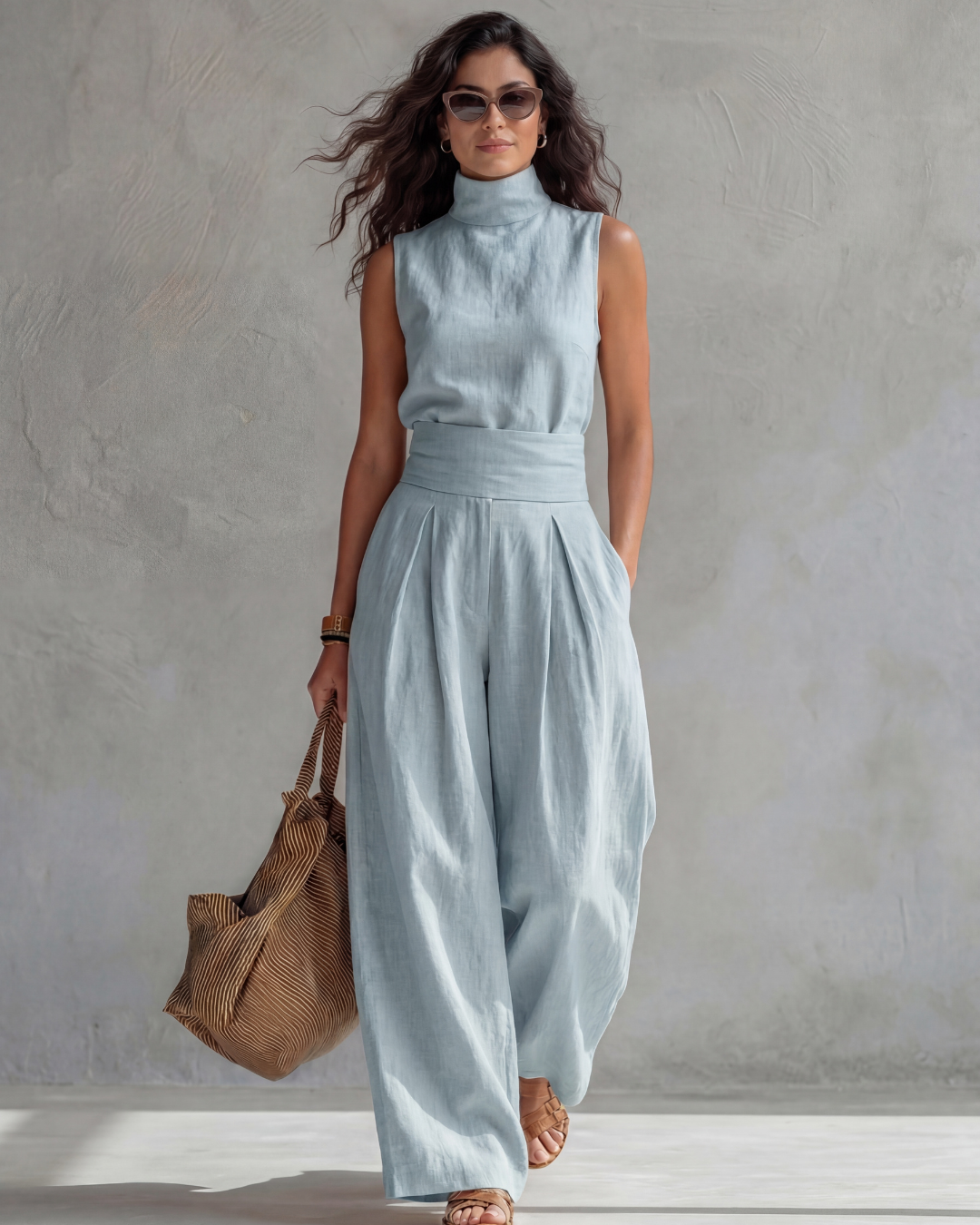 Maria | Elegant Wide-Leg Pants and Top Set