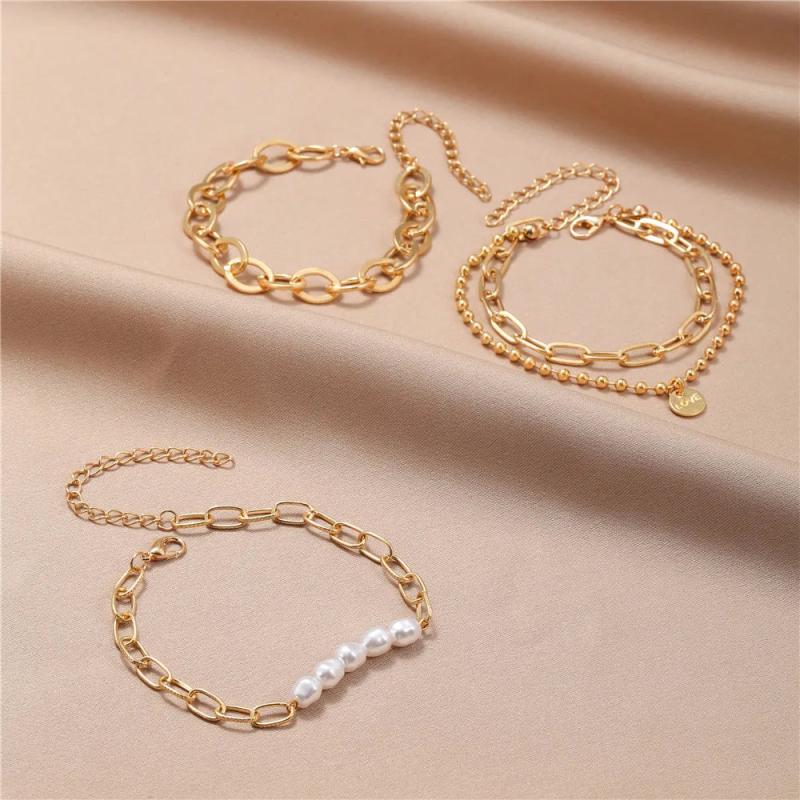 Gold Pearl Bracelet Pack