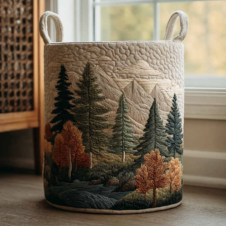 Mountain View | Quilted Storage Basket