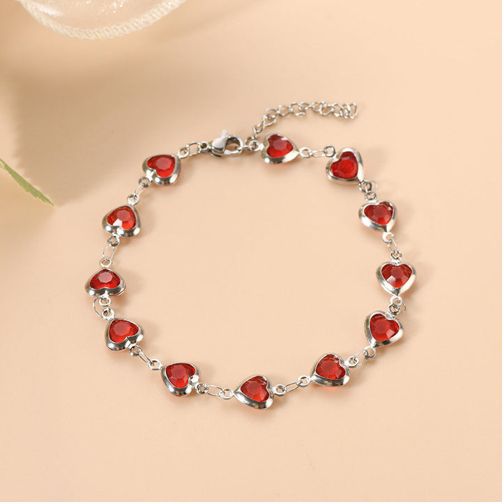 Ophelyra Garnetelle White Gold Bracelet