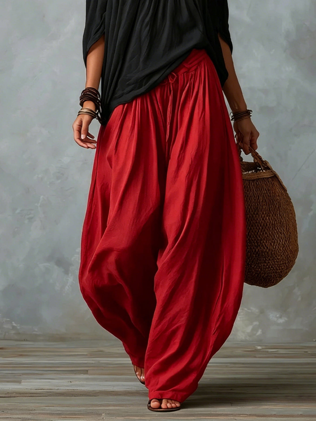 Sofia Off-Shoulder Top &amp; Lantern Trousers Set