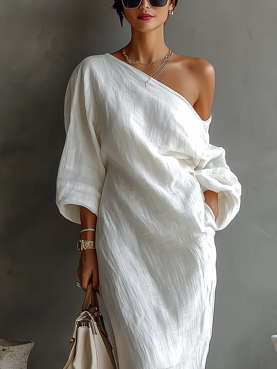 Aurora | Elegant Off-Shoulder Dress