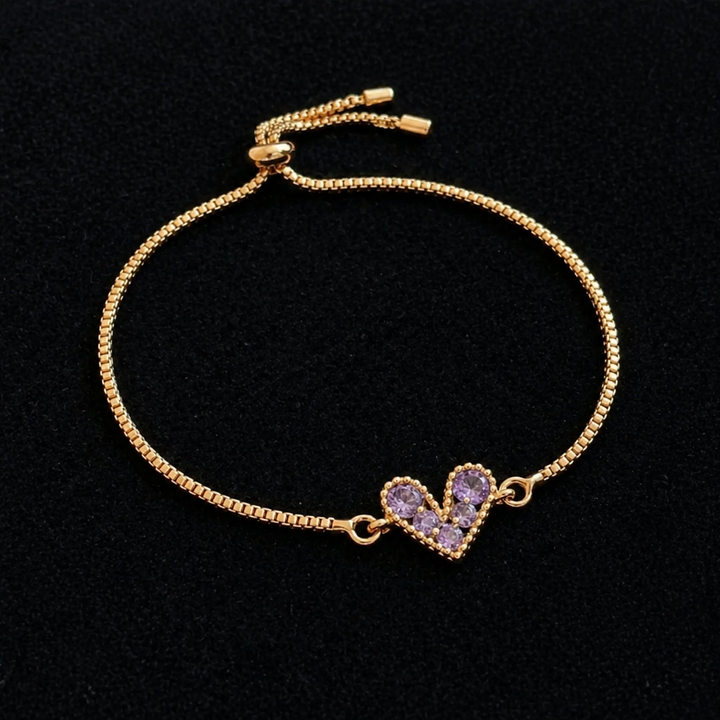Lilac Love Gold Bracelet
